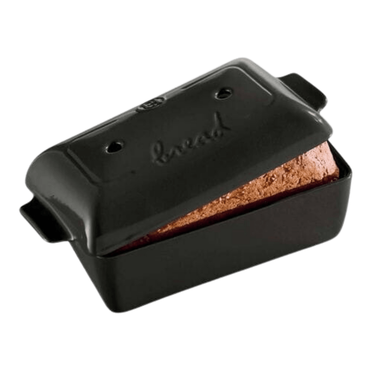 795501 by Emile Henry - Emile Henry Ceramic Artisan Bread Loaf Baker  5.4-Quart, Charcoal