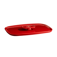 The Right Dish Medium Rectangular Baker Lid Lid Emile Henry USA Burgundy 