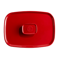 The Right Dish Medium Rectangular Baker Lid Lid Emile Henry USA Burgundy 