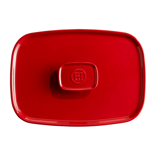 The Right Dish Medium Rectangular Baker Lid Lid Emile Henry USA Burgundy 