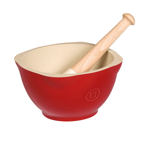 Mortar & Pestle Kitchenware Emile Henry = Burgundy 