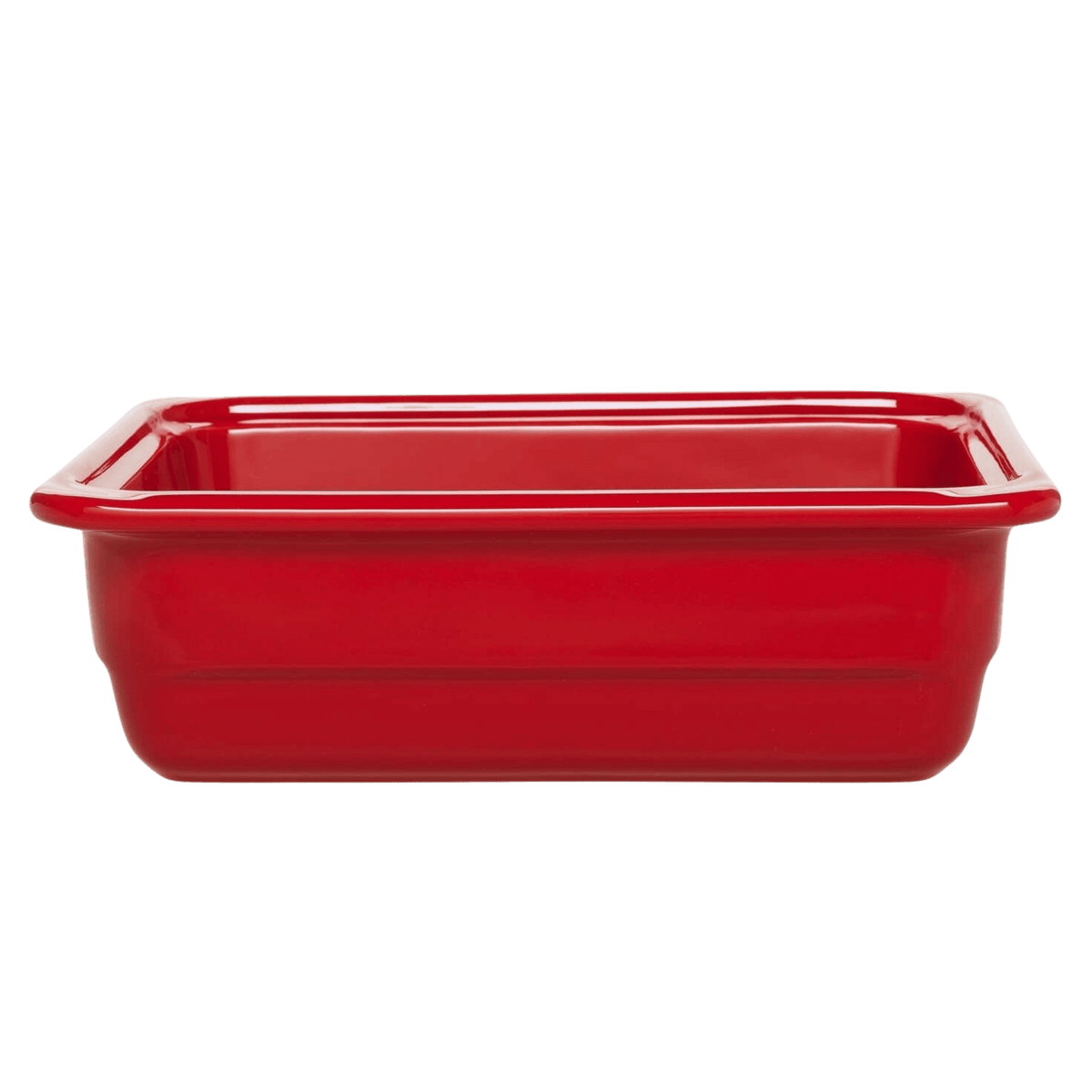 Gastron Deep Rectangular Baking Dish Discontinued Emile Henry USA Cerise 7 x 12 in - GN 1/3, 100mm/4 in 