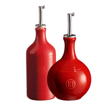 Emile Henry USA Oil & Vinegar Cruet Set Oil & Vinegar Cruet Set Kitchenware Emile Henry USA Burgundy Clay  Product Image 3