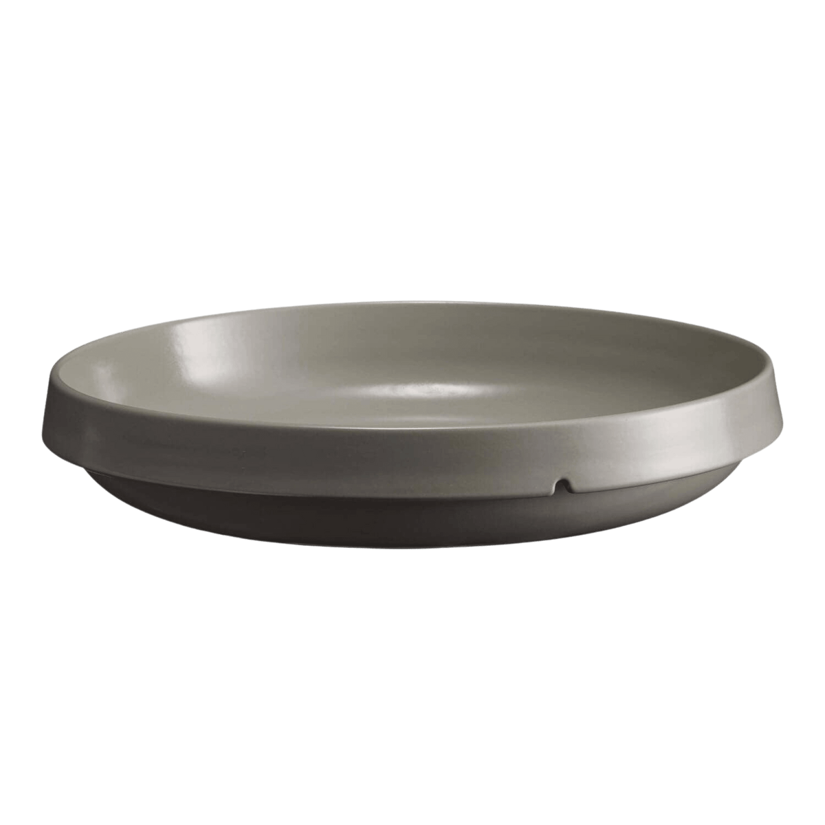 Welcome Round Dish Discontinued Emile Henry USA Light Gray 1.8 L 