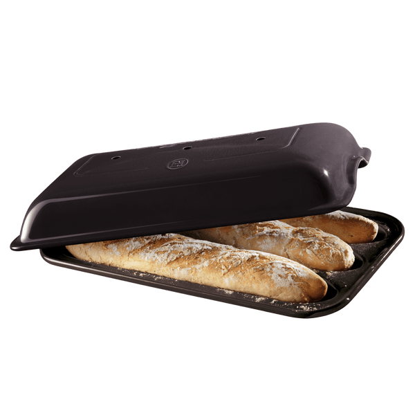 Baguette Baker Bakeware Emile Henry USA Charcoal 