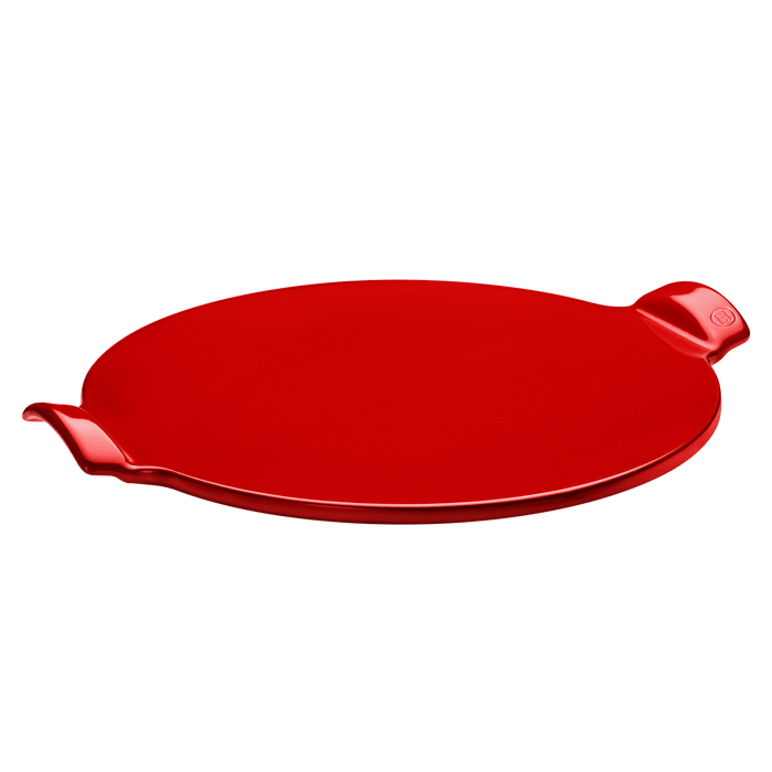 Smooth Pizza Stone On The Barbeque Emile Henry USA Burgundy 