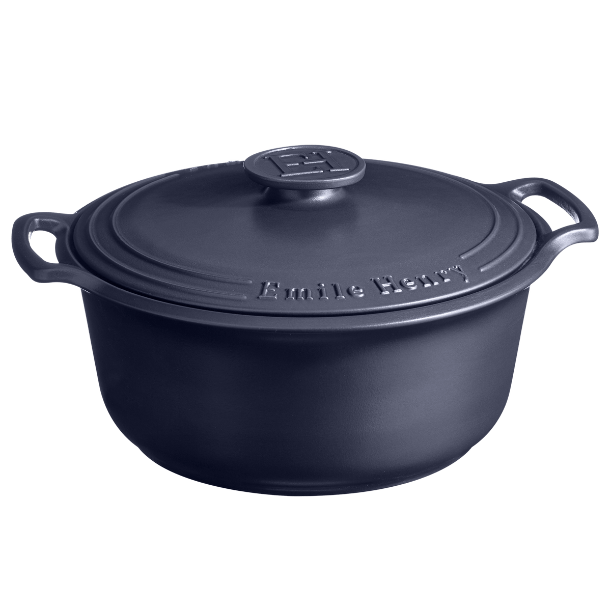 SUBLIME 4 qt. Round Dutch Oven Cookware Emile Henry USA 4 qt. = Indigo