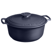 SUBLIME 4 qt. Round Dutch Oven Cookware Emile Henry USA 4 qt. = Indigo