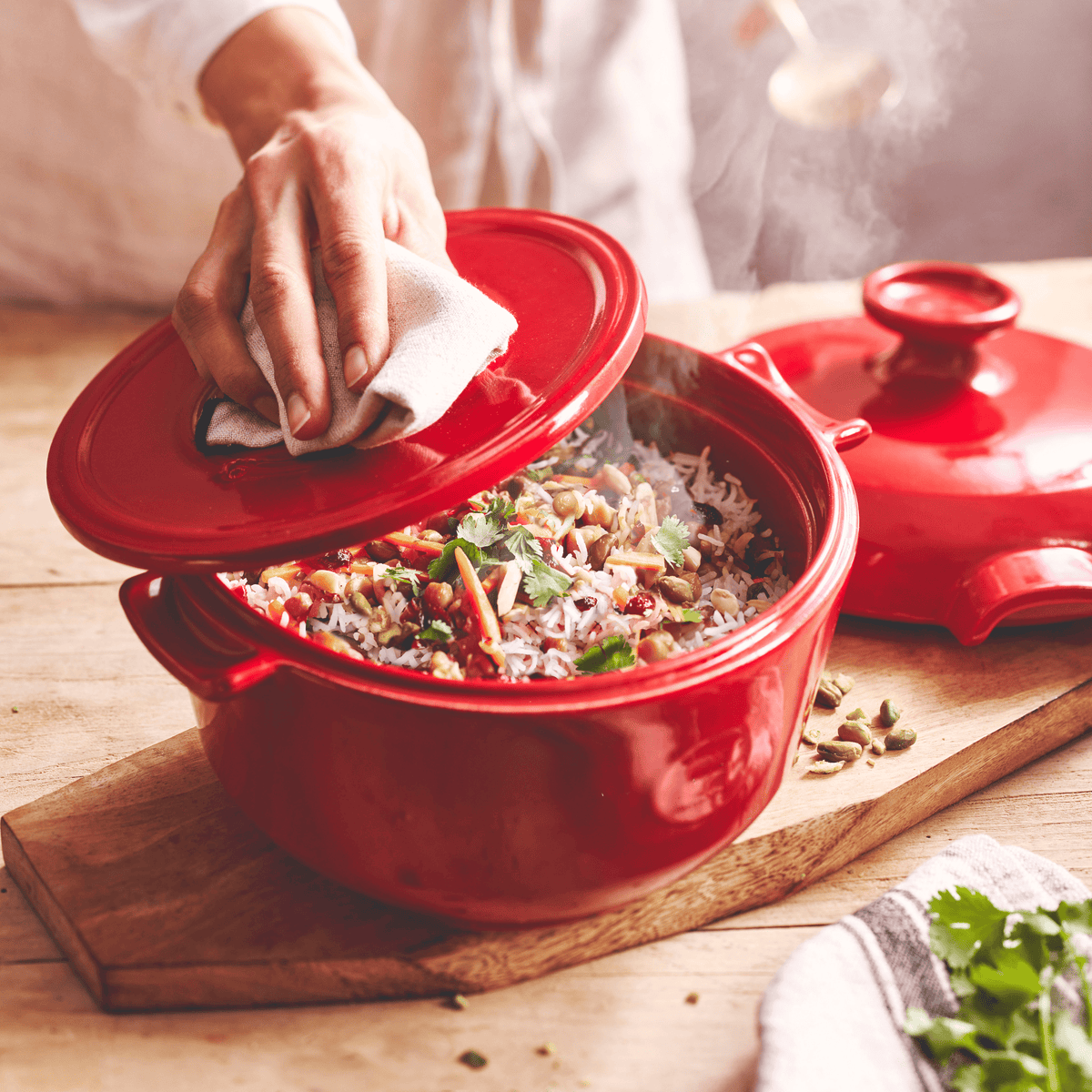 Rice Pot Cookware Emile Henry = Burgundy 