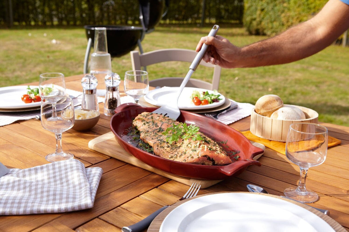 Oval Grill Pan (EH Online Exclusive) On The Barbeque Emile Henry 