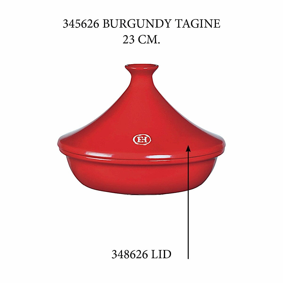 Tagine - Replacement Lid Replacement Parts Emile Henry 2.1 Qt = Burgundy 