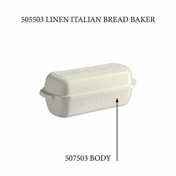 Italian Bread Loaf Baker - Replacement Body Replacement Parts Emile Henry = Linen 