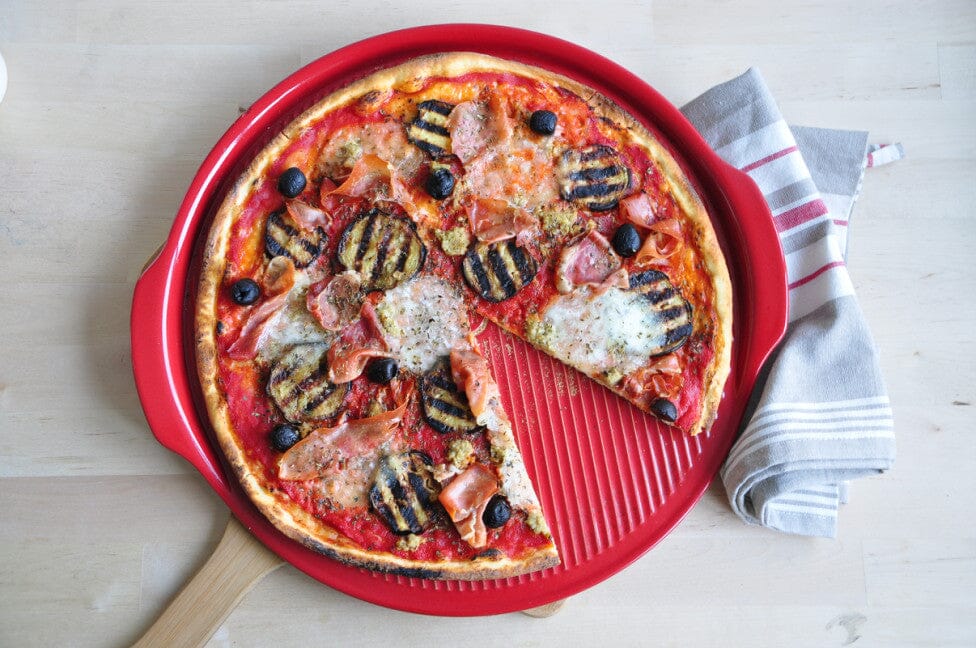 Emile Henry Ribbed Pizza Stone + Reviews, Crate & Barrel