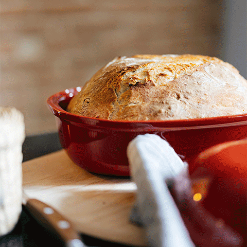 Artisan-style bread baked in loaf pans for sammies and grilled
